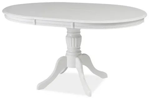 Rozkladací jedálenský stôl 106-141 cm Oliner (biela) (pre 4 až 6 osôb). Akcia -14%. Vlastná spoľahlivá doprava až k Vám domov. 1050663