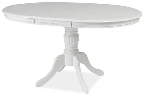 Rozkladací jedálenský stôl 106-141 cm Oliner (biela) (pre 4 až 6 osôb). Akcia -6%. Vlastná spoľahlivá doprava až k Vám domov. 1050663