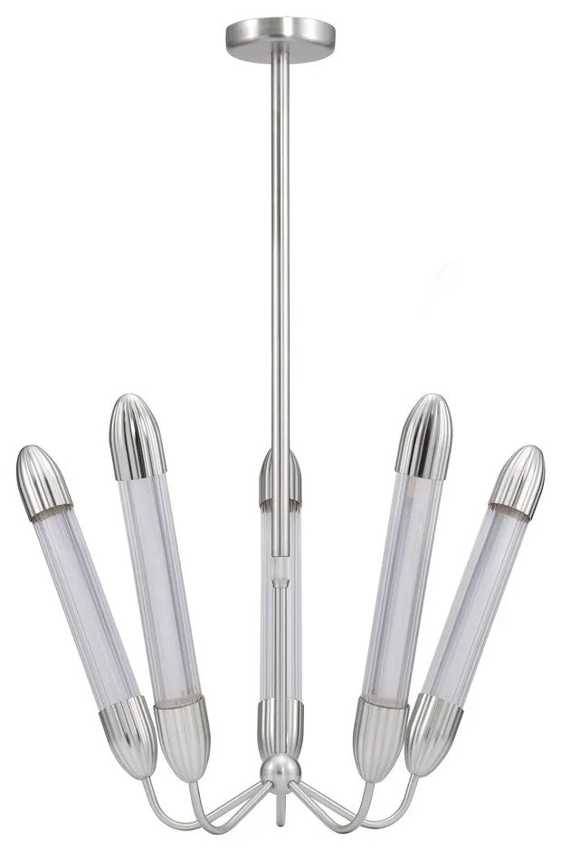 Oceľové závesné svietidlo v striebornej farbe so skleneným tienidlom ø 69 cm Lemon Squeeze – UMAGE