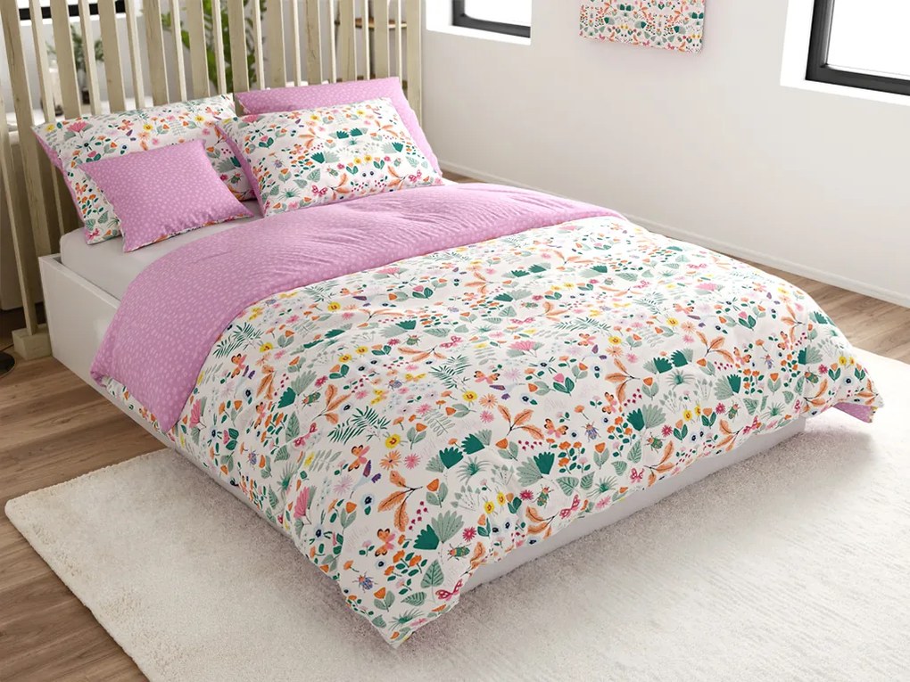 Bavlnené obliečky LUNETTA ružové Rozmer obliečok: 70 x 90 cm | 140 x 200 cm