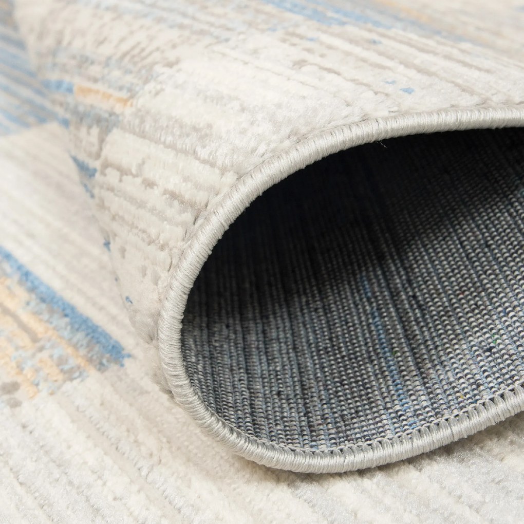 TA Koberec G498B BIELA/D_MODRÁ PORTLAND HIL Rozmer: 120x170 cm