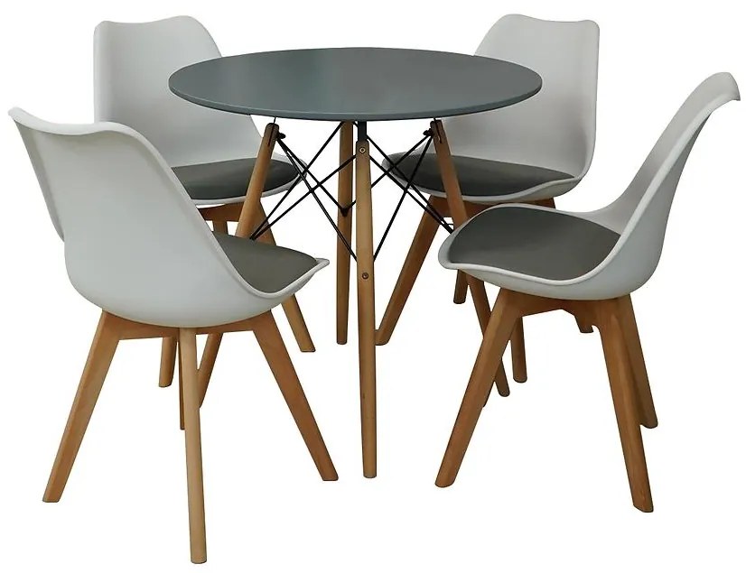 Jedálenská zostava  Ewelina Šedá/Biely