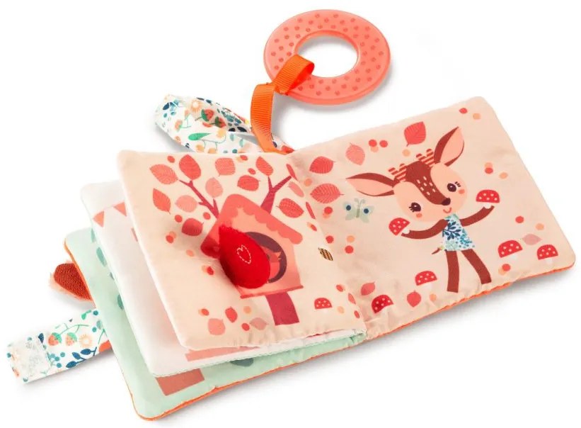 Lilliputiens - jelenček Stella - textilná knižka s hryzadielkom