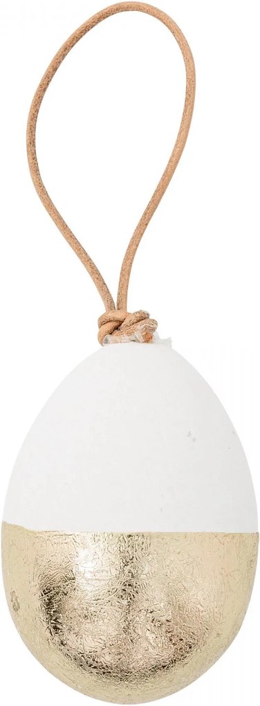 Bloomingville Dekoratívne vajíčko White/Gold