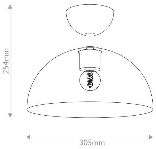 Alora Mood ALM-JUDE-SF-GD-CL-Strop. svietidlo JUDE 1xE27/60W/230V pr.30,5cm mosadz