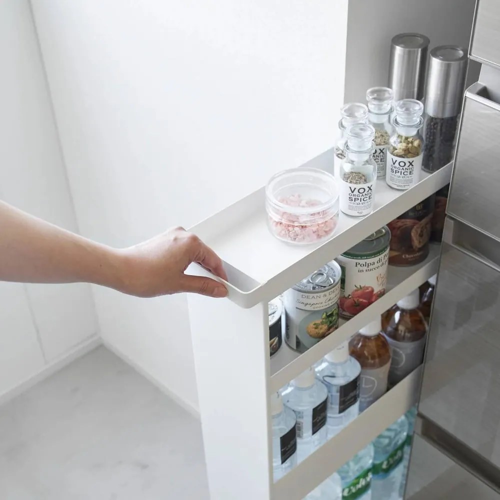 Matne biely oceľový kúpeľňový regál 48x80,5 cm Tower – YAMAZAKI