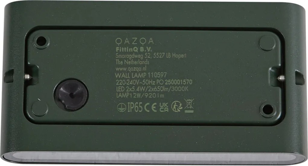 Moderné vonkajšie nástenné svietidlo tmavozelené 17,5 cm vrátane LED IP65 - Batt