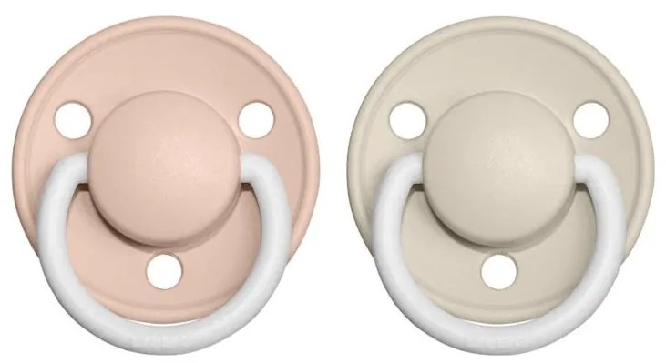 BIBS De Lux cumlíky, kaučuk NOČNÉ 2ks - veľkosť 1 - Blush Vanilla