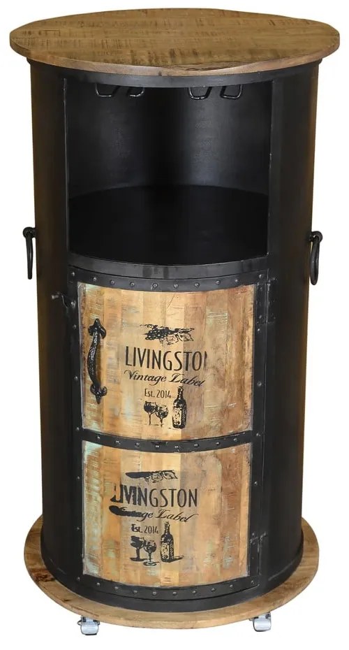 Čierna kovová vinotéka na 9 fliaš, 60x115 cm Luni – Interia Home & Living