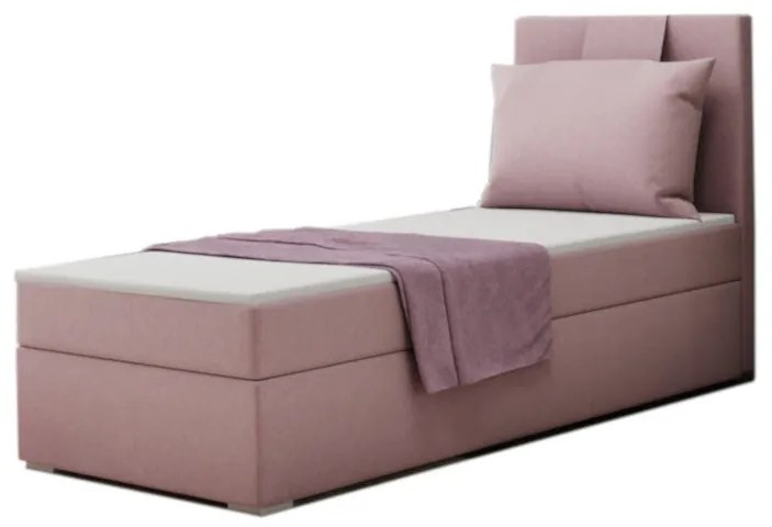 Čalúnená posteľ boxspring MIRANDA + vrchný matrac - soro 61 / pravá / 90x200