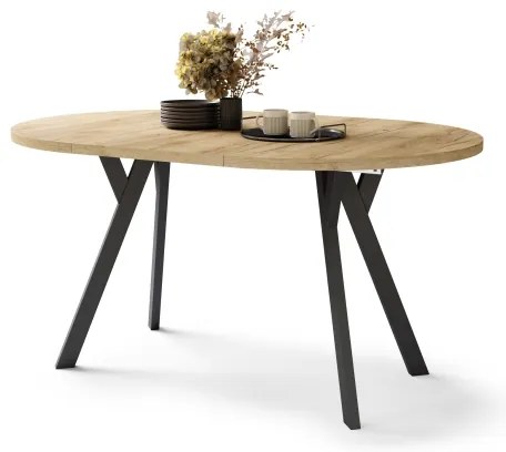 Rozkladací jedálenský stôl ARTUR dub craft/čierna