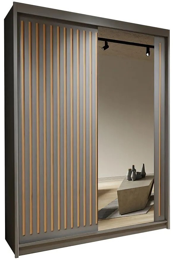 Skriňa Royal 150 Šedá /Lamela Wotan