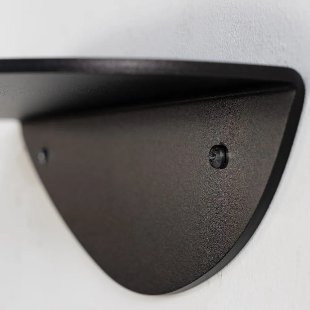 Čierna kovová polica 34 cm Pipa – Spinder Design