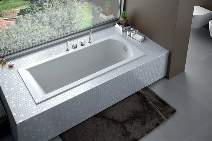 Besco Akrylátová obdĺžniková vaňa Shea Slim 140x70 (150,160,170x70,180x80) BESCO-Rozmery: 150x70, BESCO-Farba: Biela