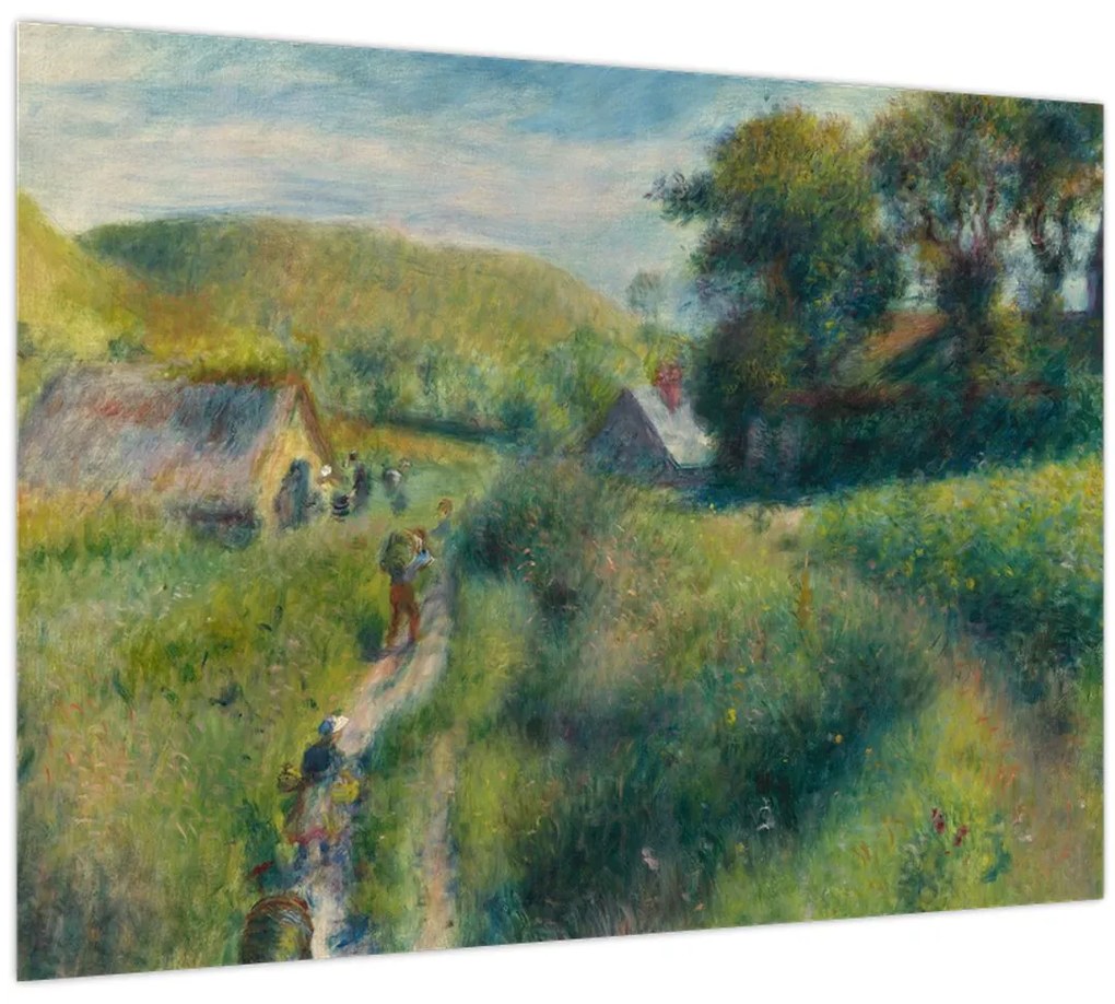 Sklenený obraz - Auguste Renoir, The Mussel Harvest, reprodukcia (70x50 cm)