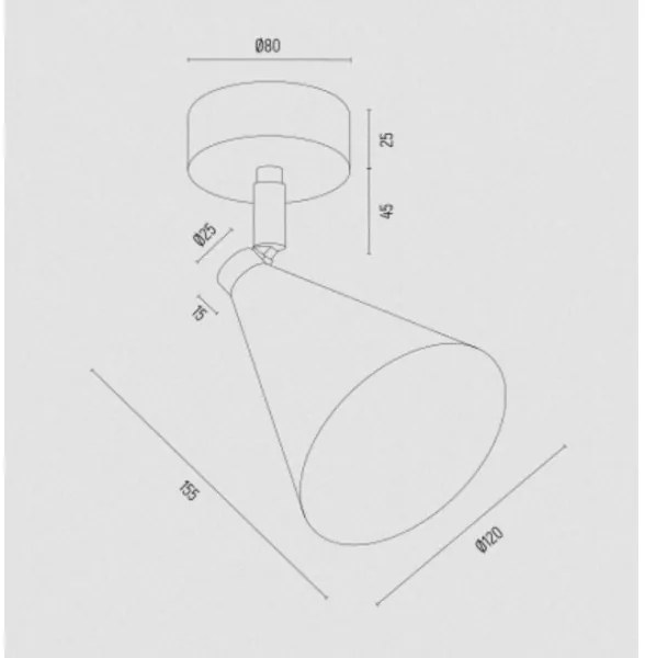 Argon 8279 - Bodové svietidlo LUCINDA 1xE14/7W/230V čierna/zlatá