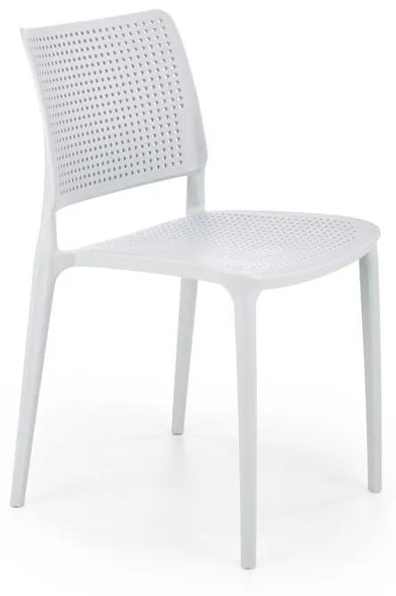 Halmar Plastová stohovateľná jedálenská stolička K514 - bílá