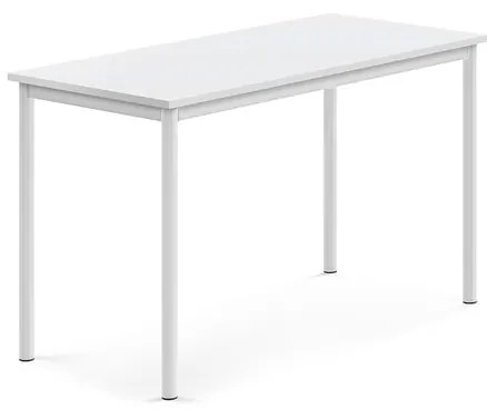 Stôl BORÅS, 1200x600x720 mm, laminát - biela, biela