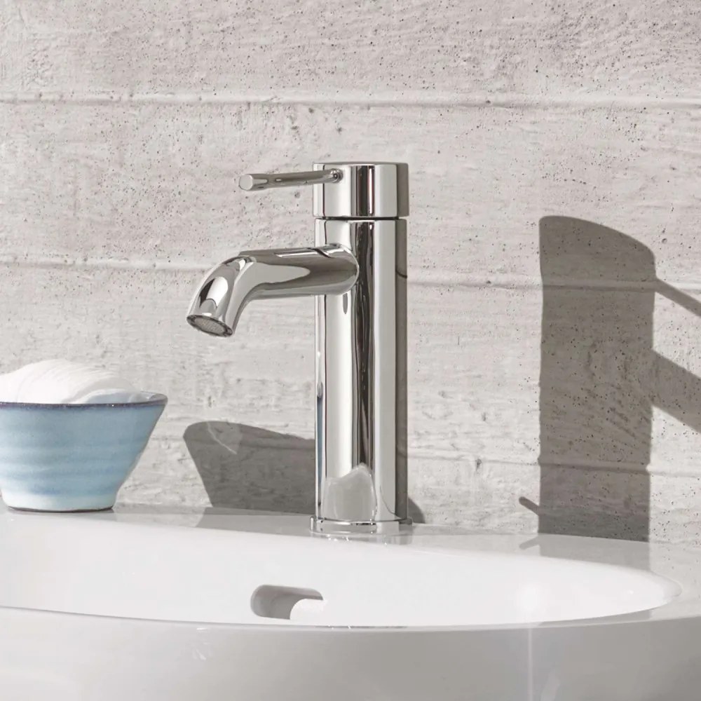 GROHE Essence páková umývadlová batéria ES s odtokovou súpravou s tiahlom, výška výtoku 102 mm, chróm, 23591001