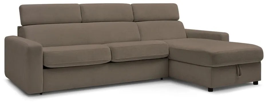 Hnedá rozkladacia rohová pohovka (variabilná) Monaco – Bobochic Paris