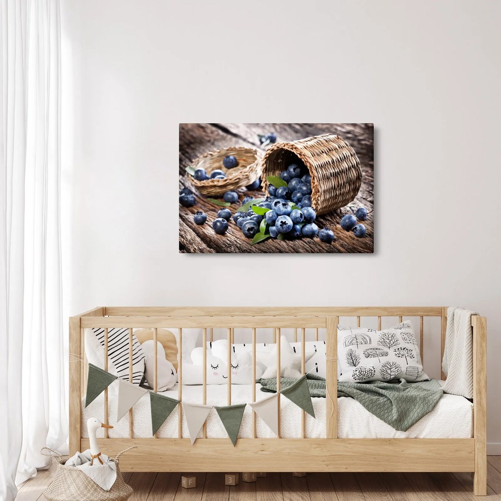 Obraz - Šťavnaté čučoriedky (90x60 cm)