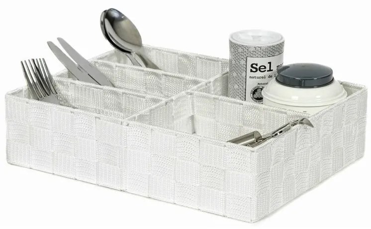 Organizér Compactor TEX 32 x 25 x 8 cm, 5 dielov, biela