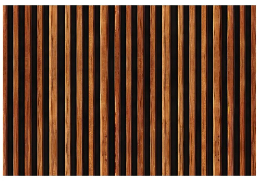 Samolepiaca tapeta imitácia drevené lamely na čiernom podklade