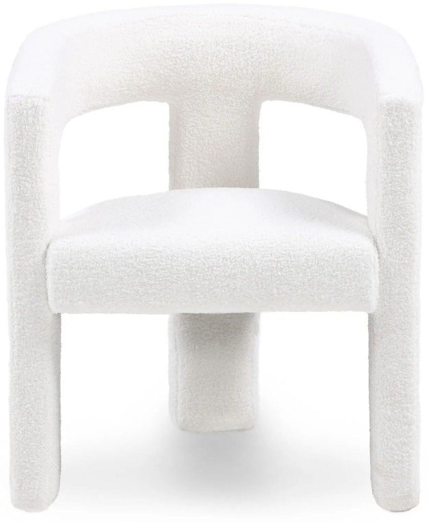 Designové křeslo LORY boucle krémové