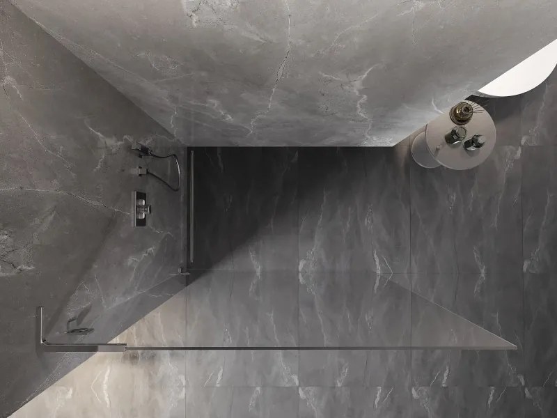Mexen Lunar L sprchová stena, ľavá 100 x 200 cm, 8mm číre sklo, chrómová, 830L-100-000-01-00-L