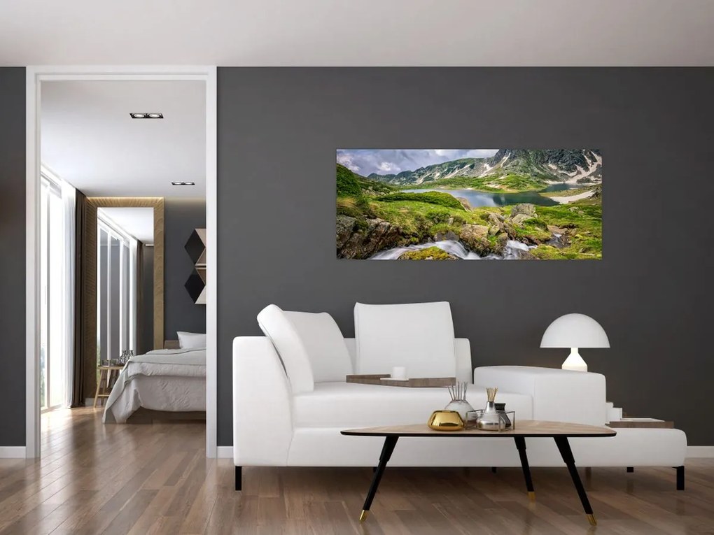 Obraz - Pohľad na horu Rila (120x50 cm)