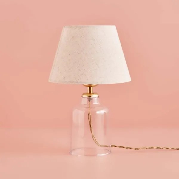 Stolná lampa AYD 1xE27/40W/230V krémová/číra