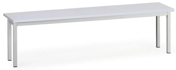 Šatníková lavica, sedák - lamino, dĺžka 1500 mm, sivá