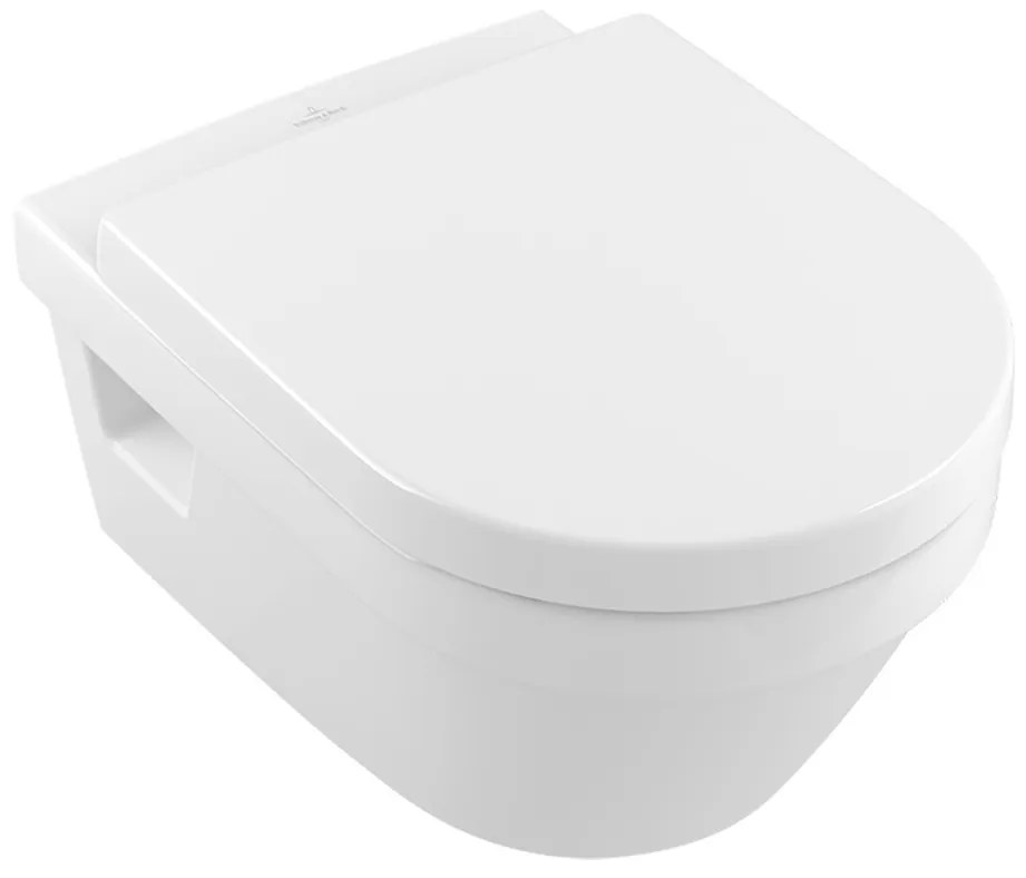 Villeroy & Boch : WC set - Inštalačný systém ViConnect, tlačidlo biele, závesné WC, sedátko so SoftClose poklopom, biela SET1