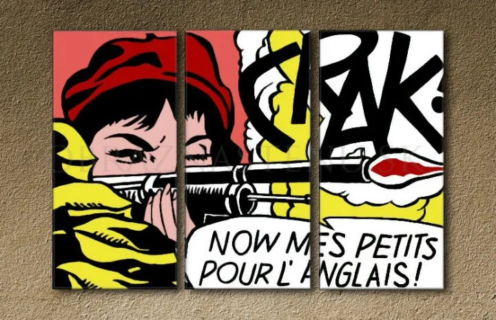 Ručne maľovaný POP Art obraz LICHTENSTEIN | rôzne rozmery