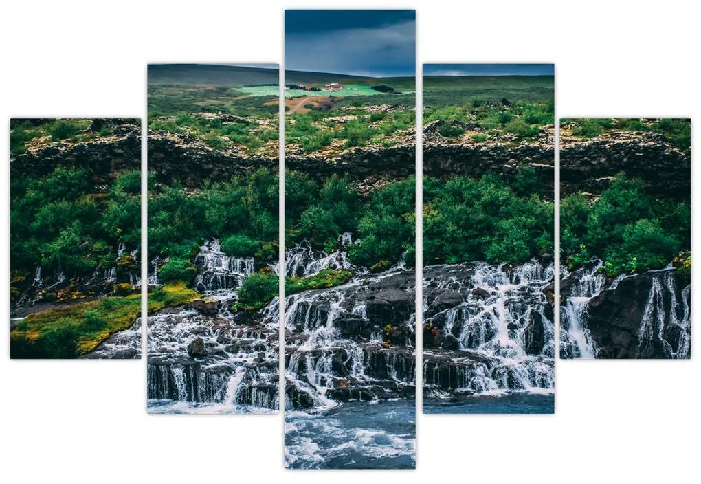Obraz vodopádov v prírode (150x105 cm)