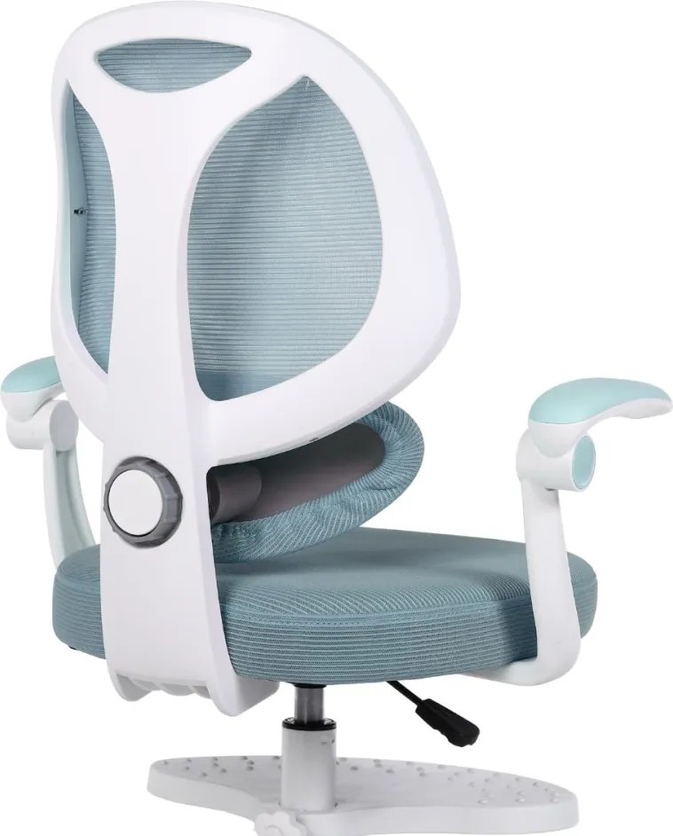 Detská otočná stolička Neoseat JUNI 009 s podnožou — látka, modrá