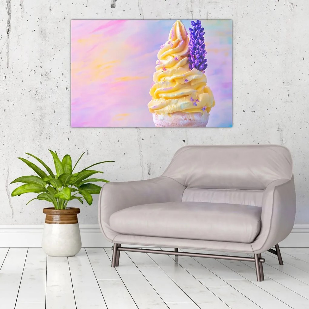 Obraz - Zmrzlina s levanduľou (90x60 cm)