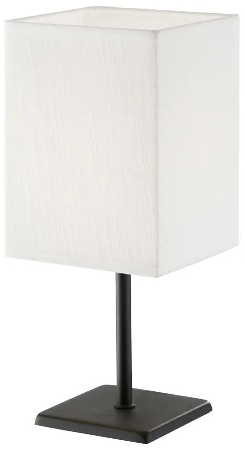 Čierno-biela stolová lampa s textilným tienidlom (výška 30 cm) Lela – Fischer & Honsel
