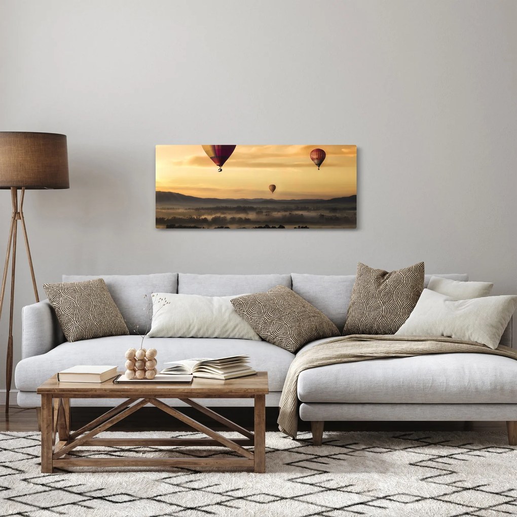 Obraz - lietajúce balóny (120x50 cm)