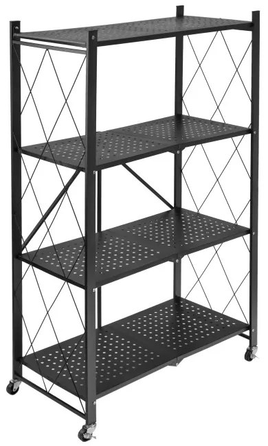Pojazdný regál GESTEL 4 police čierny
