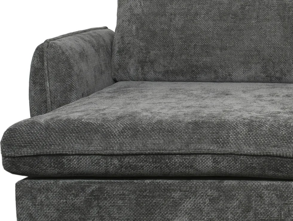 Rohová sedačka Salma, grafitová tkanina, univerzálna pravá/ľavá