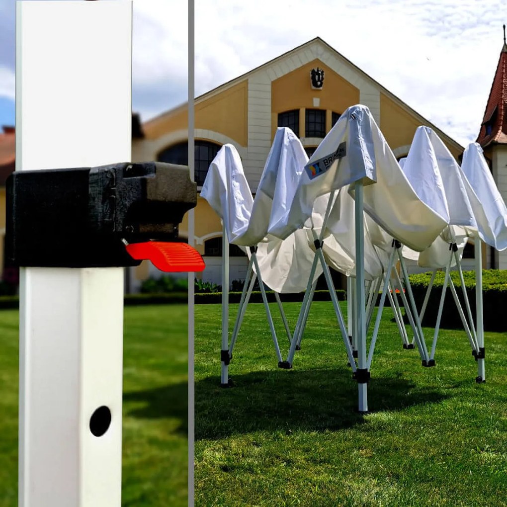 BRIMO Nožnicový stan 3x4,5 m ALU aj pre Motošport - s 3 stenami - Béžová 5