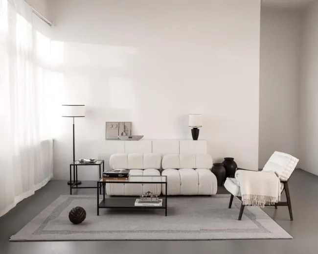 Koberec Agnella Morphic Rocca sivý