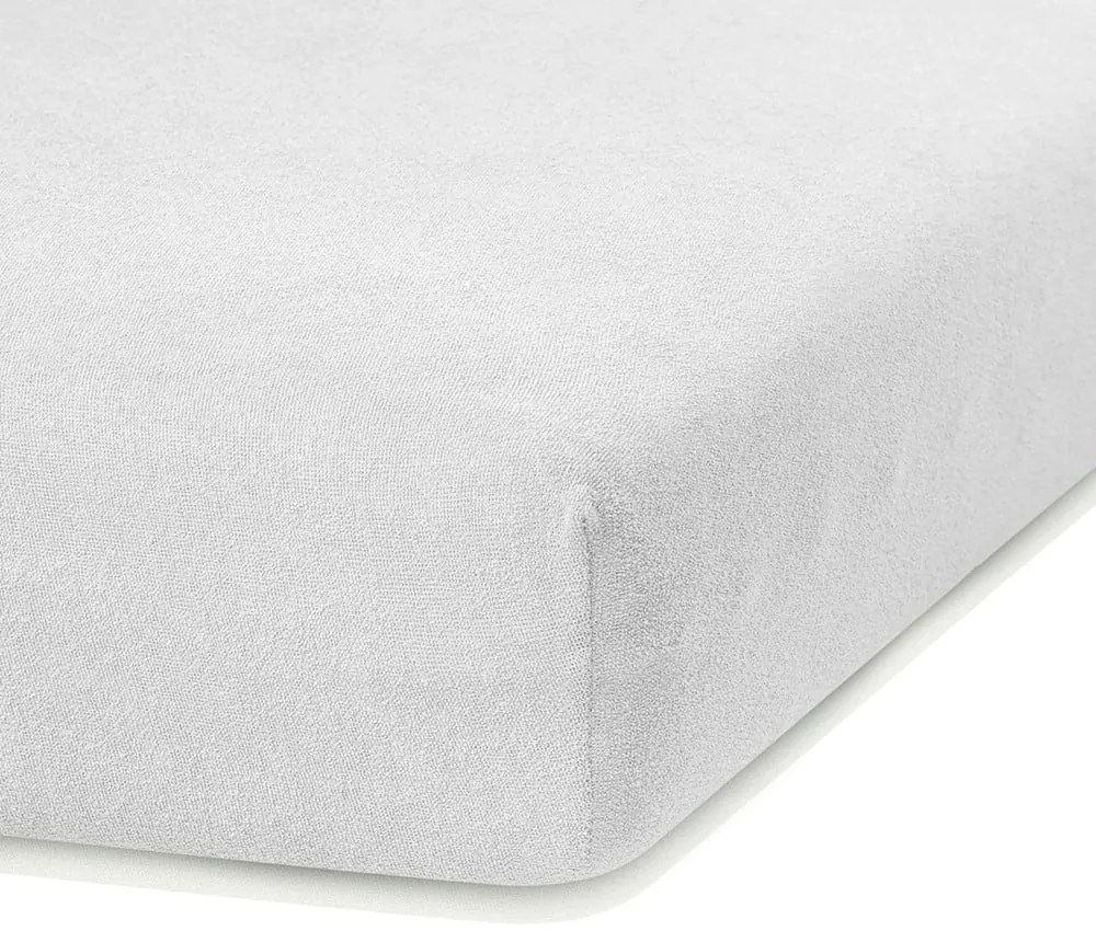 Biela napínacia froté plachta 240x220 cm Ruby – Restilo