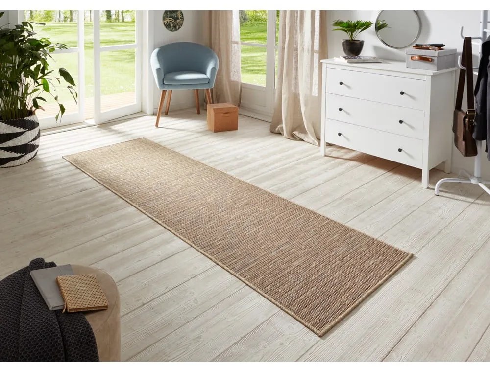 Hnedý behúň BT Carpet Nature, 80 x 250 cm