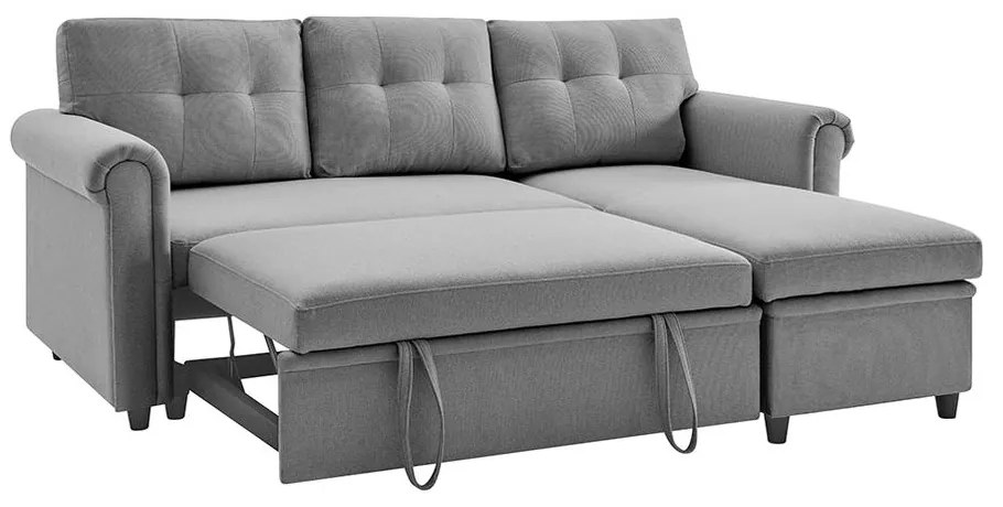 Rohová rozkladacia sedacia súprava Catini NESTA sivá