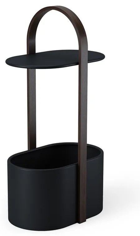 Odkládací stolek Umbra BELLWOOD černá, tm. hnědá