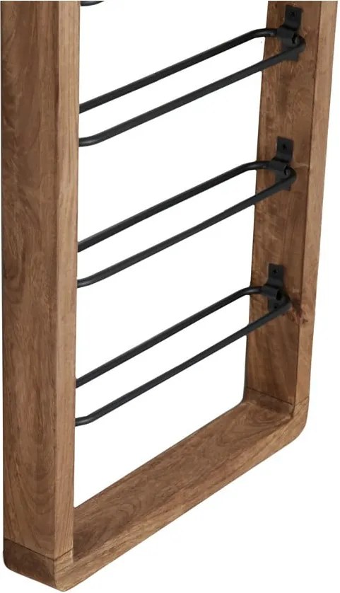 Hnedý nástenný regál na 6 fliaš vína Sorrento – Light &amp; Living