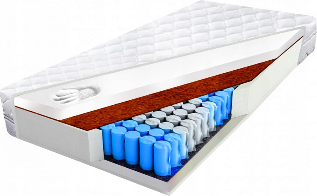 Matrac 180x190, vreckový, visco a kokos 20 cm, pocketový, pružinový H2