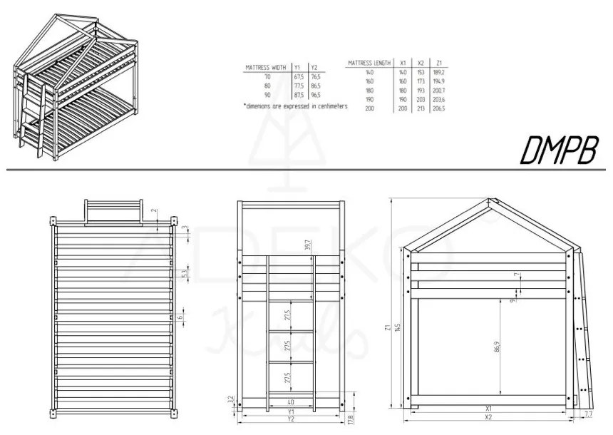 Detská posteľ s úložným priestorom s roštom v prírodnej farbe 90x190 cm DMPB – Adeko